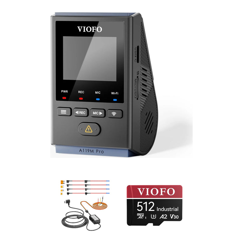 Viofo A119M Pro Mini Dash Cam HK4 Hardwire Kit 512GB Bundle