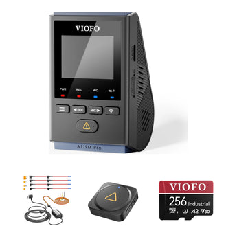 Viofo A119M Pro Mini Dash Cam HK4 Hardwire Kit Bluetooth Remote 256GB Bundle