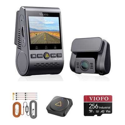 Viofo A129 Pro Duo Dash Cam HK3 Hardwire Kit Bluetooth Remote 256GB Bundle