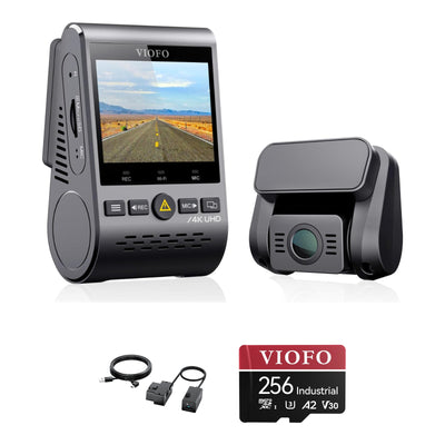 Viofo A129 Pro Duo Dash Cam OP100 OBD Power Cable 256GB Bundle