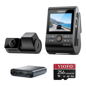Viofo A149 Pro Duo dash cam bundle: BP60 Battery Pack 256GB