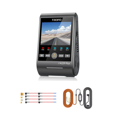Viofo A229 Plus 1CH Dash Cam HK4 Hardwire Kit 8pcs Fuse Bundle