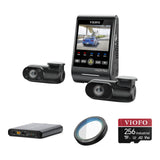 Viofo A229 Plus 3CH dash cam bundle with BP100 battery pack, CPL-200 filter and 256GB card