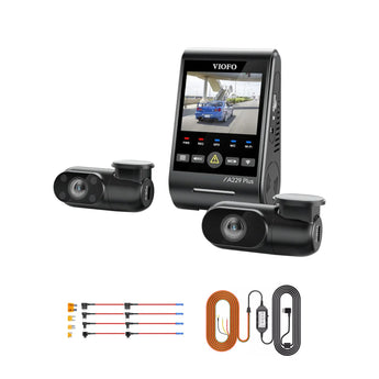 Viofo A229 Plus 3CH dash cam bundle with HK4 hardwire kit and 8pcs fuse taps