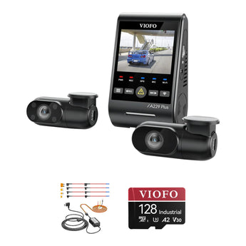 Viofo A229 Plus 3CH Dash Cam HK4 Hardwire Kit 128GB Bundle