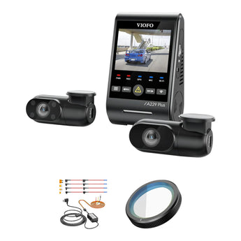 Viofo A229 Plus 3CH Dash Cam HK4 Hardwire Kit CPL-200 Bundle