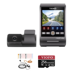 Viofo A229 Ultra 2CH Dash Cam HK4 Hardwire Kit 256GB Bundle
