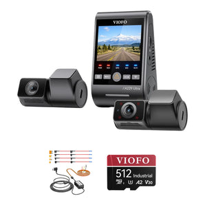 Viofo A229 Ultra 3CH Dash Cam HK4 Hardwire Kit 512GB Bundle