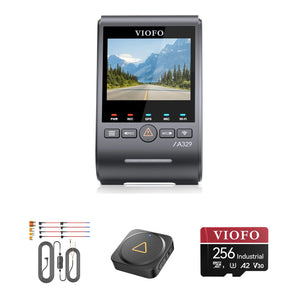 Viofo A329S 1CH Dash Cam HK6 Hardwire Kit Bluetooth Remote 256GB Bundle
