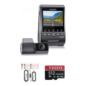 Viofo A329S 2CH Dash Cam HK6 Hardwire Kit 512GB Bundle