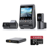 Viofo A329S 3CH Dash Cam BP100 Battery Pack 512GB Bundle