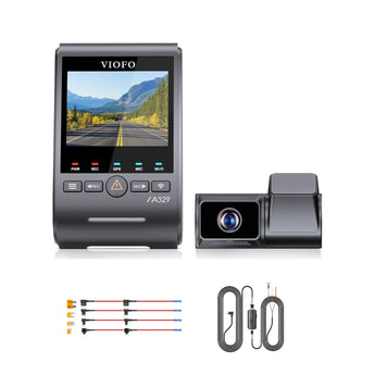 Viofo A329T 2CH dash cam bundle with HK6 hardwire kit and 8pcs fuse taps