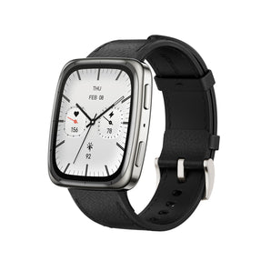 Amazfit Active 2 Square Smart Watch Black Leather AMOLED