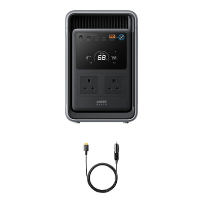 Anker SOLIX S2000 Portable Battery Power Station + Car Charging Cable