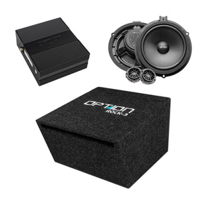 Option Audio Plug & Play Amp Sub Speakers VW Transporter & Ford Transit Custom