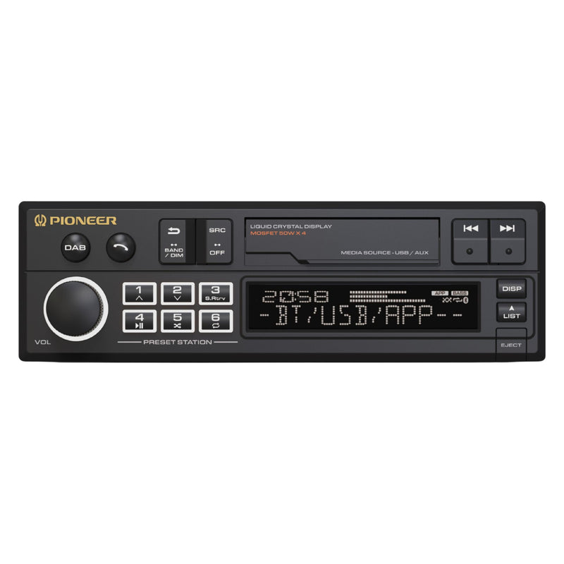 Pioneer SXT-C10PS Retro Car Stereo Bluetooth DAB+ USB Aux Classic Radio OEM Look
