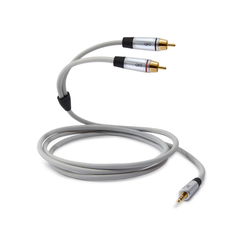QED Performance QE7737 Stereo 3.5mm Jack to Phono Cable 3m