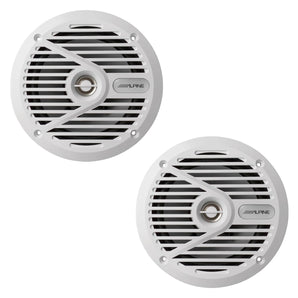 Alpine SPS-M601W 6.5 Inch Marine Coaxial Speakers 30w RMS