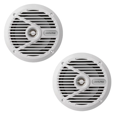 Alpine SPS-M601W 6.5 Inch Marine Coaxial Speakers 30w RMS
