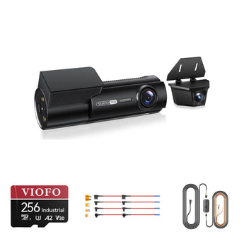 Viofo T330W 2CH dash cam bundle with HK6-F hardwire kit, 8pcs fuse taps and 256GB card