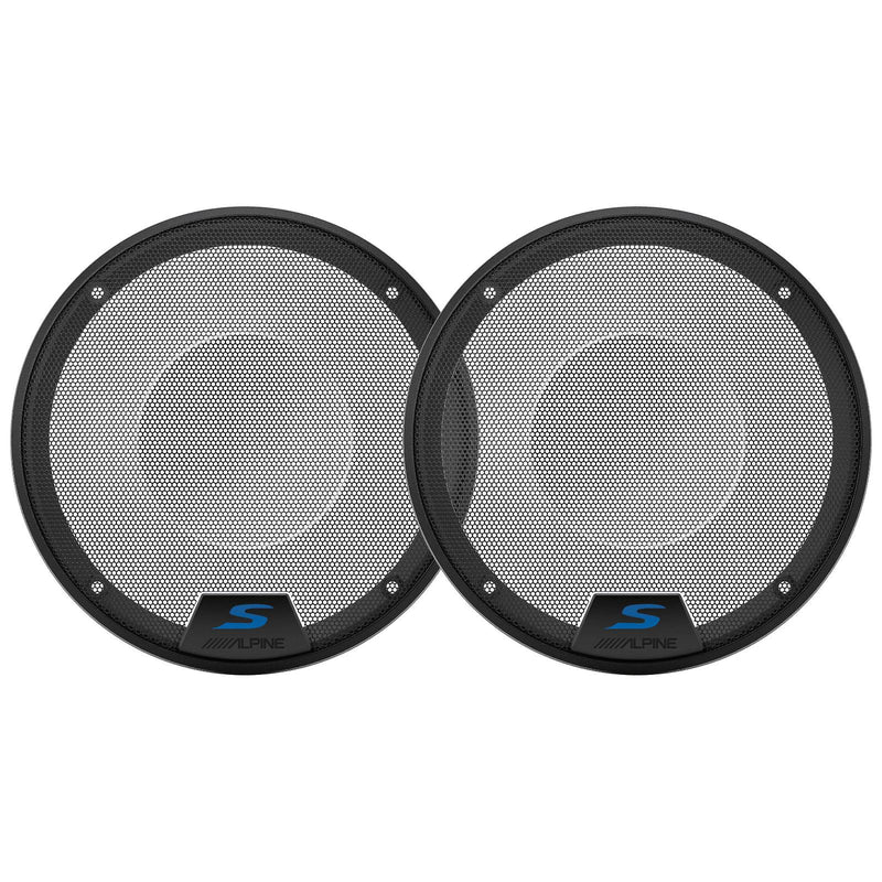 Alpine KTE-S65G Metal Mesh Grilles for S Series S-S65 S-S65C & 6.5 Inch Speakers