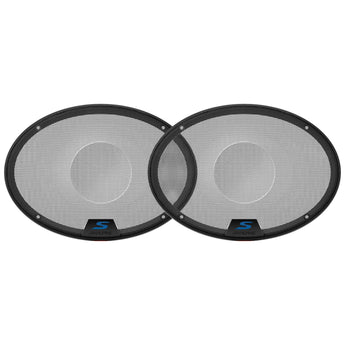 Alpine KTE-S69G Metal Mesh Grilles for S Series S-S69 S-S69C 6x9 Inch Speakers - CEN