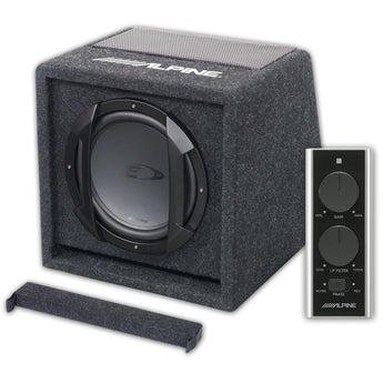 Alpine SWE-815 Subwoofer Amplified Powered Active Sub with Wired Remote 100w RMS - CEN