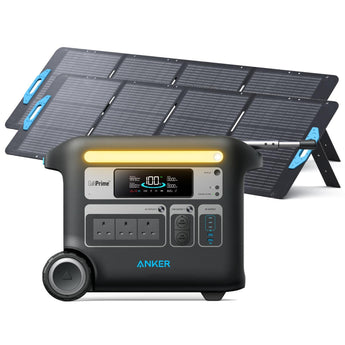 Anker SOLIX F2000 Solar Generator PowerHouse Battery + 2x PS200 200w Solar Panel - CEN