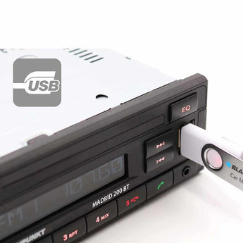 Blaupunkt Madrid 200 BT Car Stereo Radio Bluetooth USB Mechless Retro OEM Look - CEN