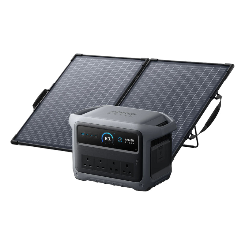 Anker SOLIX C1000 Gen 2 Battery Power Station + PS100 Bifacial Solar Panel 100w