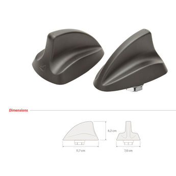 Calearo DAB Aerial Roof Mount Shark Fin DAB+ Digital Radio Antenna Black 7677820 - CEN