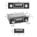 Classic Car Stereo 200 DAB Spindle Mount Radio Stereo Bluetooth Chrome & Black - CEN