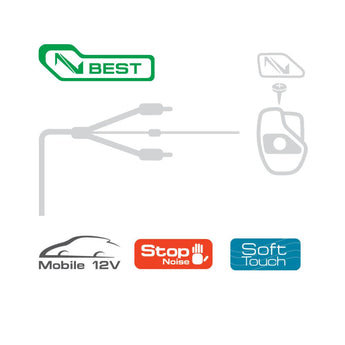 Connection Best BT2 100 1.0m 3.3 ft 2 Channel Car RCA Amp Cable Lead - CEN