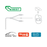 Connection Best BT2 250 2.5m 8.2 ft 2 Channel Car RCA Amp Cable Lead - CEN