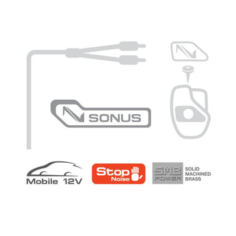 Connection Sonus ST2 050 0.5m 1.6 ft 2 Channel Car RCA Amp Cable Lead - CEN