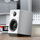 FiiO SP3 High Fidelity Active Desktop Computer Speakers White with RGB LED Lights - CEN