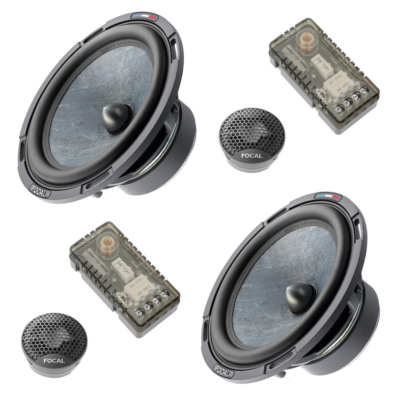 Focal PS 165 SF Slate Fibre Series 6.5" 2 Way Car Door Component Speakers 80w