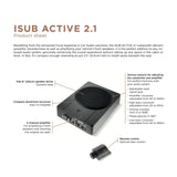 Focal ISUB Active 2.1 Compact Underseat Car Subwoofer with 2 Channel Amplifier - CEN