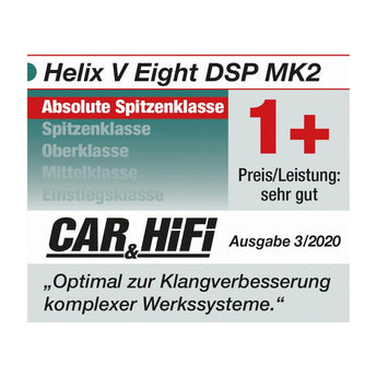 Helix V Eight DSP MK2 8 Channel Amplifier 10 Channel DSP 75w RMS Per Channel - CEN