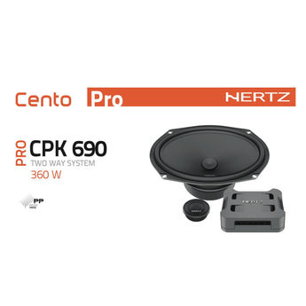Hertz Cento CPK 690 Pro 6x9 Inch 2 Way Car Door Component Speakers 120w RMS Pair - CEN