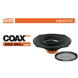 Hertz Dieci DCX 690.3 6x9" 3 Way Car Parcel Shelf Coaxial Speakers 90w RMS Pair - CEN