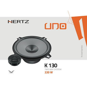 Hertz UNO K 130 5" 13cm 130mm 2 Way Car Door Component Speaker Kit 55w RMS Pair - CEN