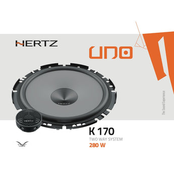 Hertz UNO K 170 6.7" 16.7cm 2 Way Car Van Door Component Speakers 70w RMS Pair - CEN