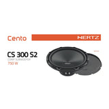 Hertz Cento CS 300 S2 Sub 12 Inch 30cm 300mm Car Subwoofer 2ohm 350w RMS - CEN