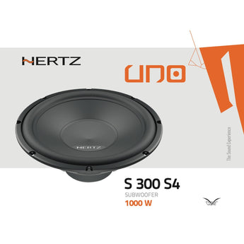 Hertz UNO S 300 S4 12" 30cm Car Audio Sub Component Subwoofer 4 Ohm 250w RMS - CEN