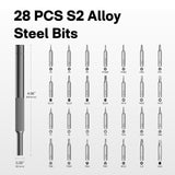 Hoto Mini Precision Screwdriver Set 28 in 1 S2-Steel Bits Magnetic Storage Case - CEN