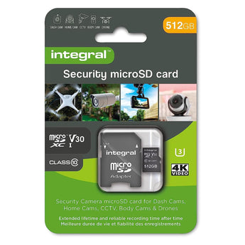 Integral 512GB Dash Cam Micro SD Card High Endurance Home Security CCTV Drones - CEN