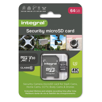Integral 64GB Dash Cam Micro SD Card High Endurance Home Security CCTV Drones - CEN