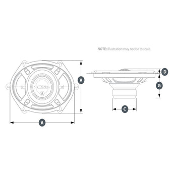 JL Audio C1-570x C1 Series 5x7" 6x8" Coaxial Car Door Speakers 50w RMS Pair - CEN