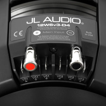 JL Audio 12W6V3-D4 W6 Series 12 Inch 30cm Dual 4 ohm Car Sub Subwoofer 600w RMS - CEN